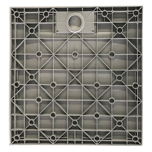 Cabina de dus patrata din sticla securizata cu cadita neagra slim KZ1190B-RIKO 90 x 90 cm - Img 5