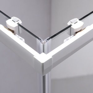 Cabina de dus patrata din sticla securizata si rame cromate KZ93A 80 x 80 cm - Img 18