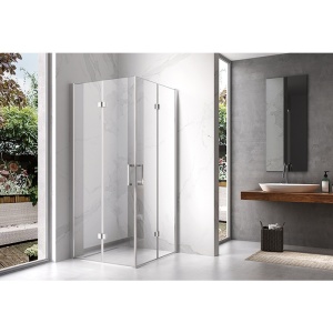 Cabina de dus patrata din sticla securizata si rame cu finisaj cromat KZ08D 100 x 100 cm - Img 15