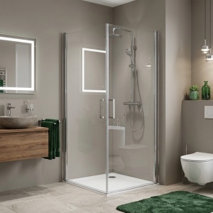 Cabina de dus patrata KZ29 crom 80 x 80 cm sticla 6 mm - Img 20