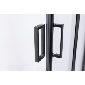 Cabina de dus patrata Mediterraneo Siri Black 90 x 90 x 190 cm sticla 5 mm negru mat - Img 9
