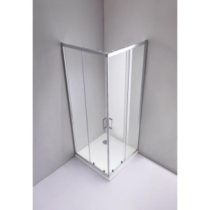 Cabina de dus patrata Mediterraneo Siri crom 90 x 90 cm sticla 5 mm - Img 4