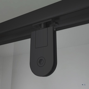 Cabina de dus patrata ZES-KZ04B-BL-80, 80 x 80cm, cu rame negru mat, sticla 6 mm - Img 4