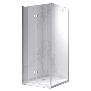Cabina de dus patrata ZES-KZ20C-90 cu rame cromate 90 x 90 cm