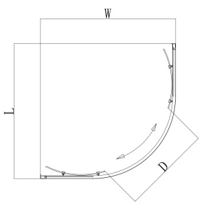 Cabina de dus pentagonala cu rame albe si cadita alba antialunecare KZ94B-SXL01B 90 x 90 cm - Img 15