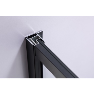 Cabina de dus pentagonala din sticla securizata si rame negre cu cadita alba slim BS07A-ST07A 80 x 80 cm - Img 20