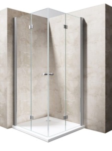 Cabina de dus pliabila Veldman Oslo Duo crom 70 x 100 cm sticla 6 mm - Img 11