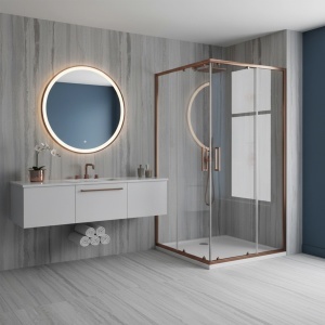 Cabina de dus Rea City 80x100 Brush Copper - Img 7