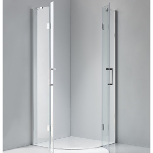 Cabina de dus semicirculara din sticla securizata rame cromate KZ92B 90 x 90 cm - Img 14