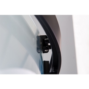 Cabina de dus semicirculara din sticla securizata si rame negre cu cadita alba inclusa BS01A-SXL01A 80 x 80 cm - Img 13