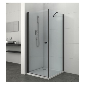 Cabina de dus Veldman Atlanta negru mat 100 x 70 cm sticla 6 mm - Img 5