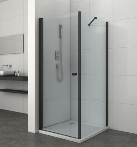 Cabina de dus Veldman Atlanta negru mat 70 x 60 x 195 cm sticla 6 mm - Img 3