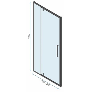 Cabina dus dreptunghiulara cu rame cromate REA Rapid Swing Crom 120 x 100 cm - Img 9