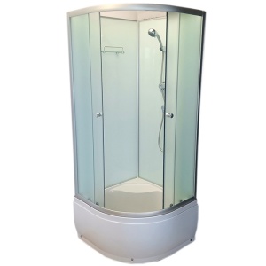 Cabina dus Semicerculara cu cadita WSH304B , sticla mata, dimensiune 90x90