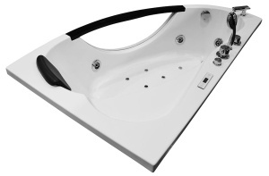 Cada baie cu hidromasa si SPA Black pentru o persoana, montaj dreapta, 169 x 90 x 56 cm - Img 5