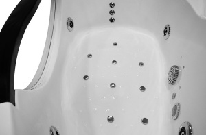 Cada baie cu hidromasa si SPA Black pentru o persoana, montaj stanga, 169 x 90 x 56 cm - Img 11