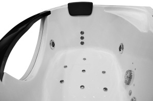 Cada baie cu hidromasa si SPA Black pentru o persoana, montaj stanga, 169 x 90 x 56 cm - Img 21