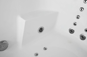 Cada cu hidromasaj asimetrica MUE-007B Dreapta, 170 x 100 x 70 cm, 32 duze, incalzitor, ozonoterapie si Bluetooth, alba - Img 21