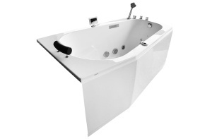 Cada cu hidromasaj asimetrica MUE-007B Stanga 170x 100 x 70 cm, alba - Img 4