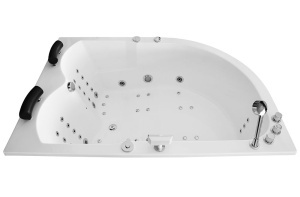 Cada cu hidromasaj de colt MUE-004A Dreapta, 170 x 120 cm, 2 persoane, baterie termostatica si cromoterapie - Img 5