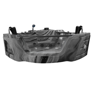 Cada cu hidromasaj de colt pentru 2 persoane MUS-1060 gri – 154 x 154 x 69 cm, incalzitor, ozonator si cromoterapie - Img 3