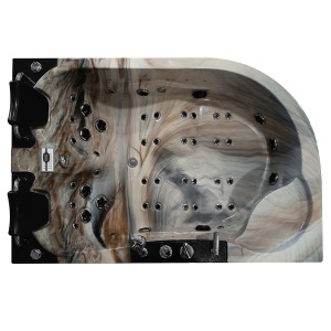 Cada cu hidromasaj de colt pentru 2 persoane MUS-1062 dreapta – 180 x 122 x 60 cm, Mediterranean - Img 2