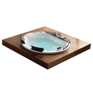 Cada cu hidromasaj pentru 2 persoane Della 916 cu masca, incalzitor si Bluetooth – 155 x 155 cm, alb - Img 2