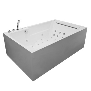 Cada de baie alba cu spa si hidromasaj MO-1806 cu LED, 180 x 110 x 60 cm