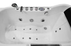 Cada de baie asimetrica cu hidromasaj MO-1683 Turbo Right SPA, 140 x 87 x 67 cm, varianta dreapta, alb - Img 14