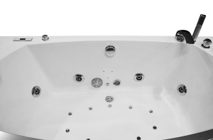 Cada de baie cu hidromasaj MO-0055W 175 x 89 x 60 cm, panou de sticla, 2 locuri, alb - Img 19