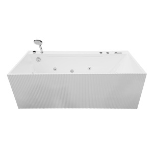 Cada de baie cu hidromasaj si design canelat MO-18008AL-170, 170 x 75 x 59 cm, cascada si Bluetooth - Img 3