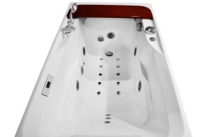 Cada de baie cu hidromasaj si SPA, alba, cu paravan sticla si dus fix, montaj stanga 170 x 78 x 58 cm - Img 10