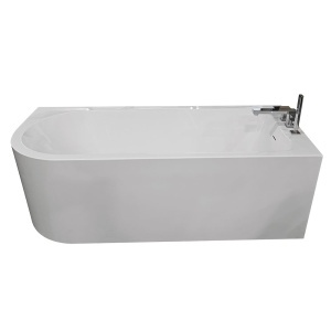 Cadă de baie cu montaj pe dreapta, cu baterie cromata 160 x 75 x 58 cm