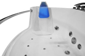 Cada de baie de colt cu hidromasaj si aeromasaj MO-0053N – 141 x 141 x 61 cm, 2 persoane, Bluetooth si cromoterapie - Img 13