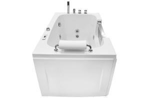 Cada de baie dreptunghiulara cu hidromasaj si SPA alba 130 x 81 x 66 cm - Img 5