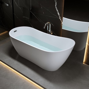 Cada de baie FORTE 520A, Dimensiune 150x75cm, Culoare Alb, Deversor Crom - Img 6
