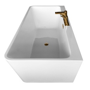 Cada de baie freestanding cu baterie crom inclusa, dimensiuni 170X80X58CM - Img 4