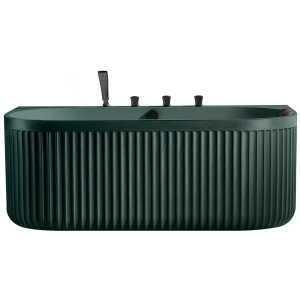 Cada de baie freestanding cu baterie integrata MUE-A005-2MG Verde Malachit – 170 x 80 cm, finisaj mat texturat