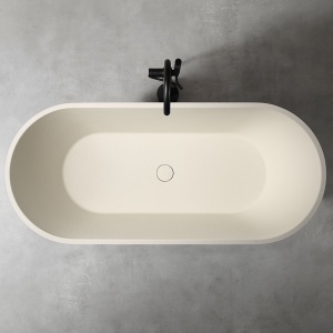 Cada de baie freestanding cu strat rezistent la abraziune D002CH crem - Img 4