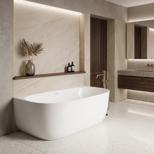 Cada de baie freestanding din acril Rea Eris 170 cm - Img 3