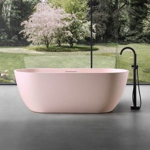 Cadă de baie independentă cu strat rezistent la abraziune PRO, 170 x 75 x 60 cm, roz - Img 2