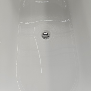 Cada de baie LENA 527C, Dimensiune 160x75cm, Culoare Alb, Deversor Crom - Img 15