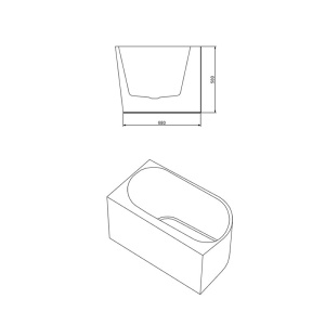 Cada de baie MERA 509D/Dreapta, Dimensiune 170x75cm, Culoare Alb, Deversor Auriu Periat - Img 7