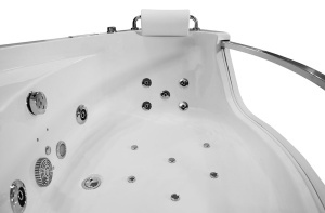 Cada de baie pe colt cu hidromasaj si SPA alba 150 x 150 x 61 cm - Img 19