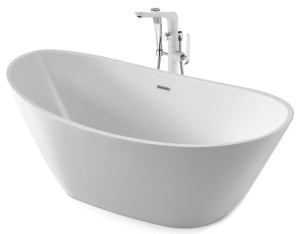 Cada De Baie PRO SONET 170, Free-Standing, Design Modern, Alba - Img 1