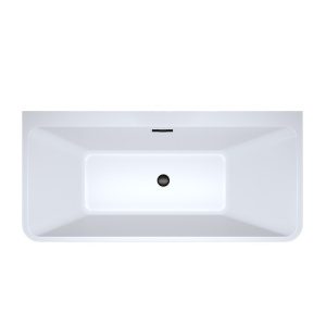 Cada de baie SOFIA 515B, Dimensiune 150x75cm, Culoare Alb, Deversor Negru - Img 9