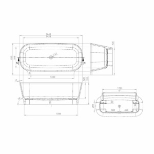 Cada freestanding din compozit Vayer Nova 2 alb 164x83 cm lipita de perete - Img 7