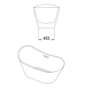 Cada freestanding ovala Rica 513A - 150 x 75 cm alb mat - Img 8