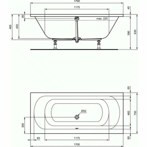Cada rectangulara Ideal Standard Hotline Duo 170x75 cm - Img 4