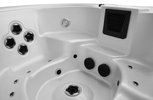 Cada spa cu hidromasaj rotunda, jacuzzi exterior PRO 1415 pentru 6 persoane 200 x 200 x 90 cm - Img 8